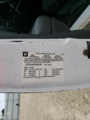 Photo 10 from auction – 2003 GMC SONOMA with VIN 1GTCS14X738163108
