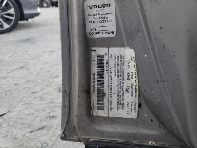 Photo 10 from auction – 1995 VOLVO 850 BASE with VIN YV1LW5505S2099501