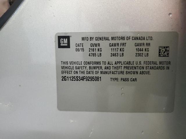 Photo 10 from auction – 2015 CHEVROLET IMPALA LT with VIN 2G1125S34F9295081