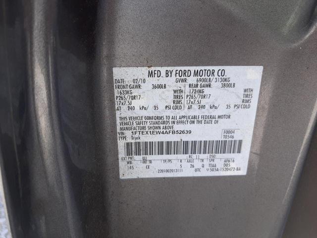 Photo 10 from auction – 2010 FORD F150 SUPER with VIN 1FTEX1EW4AFB52639
