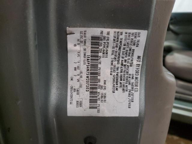 Photo 10 from auction – 2005 FORD FOCUS ZX4 with VIN 1FAFP34N75W207203