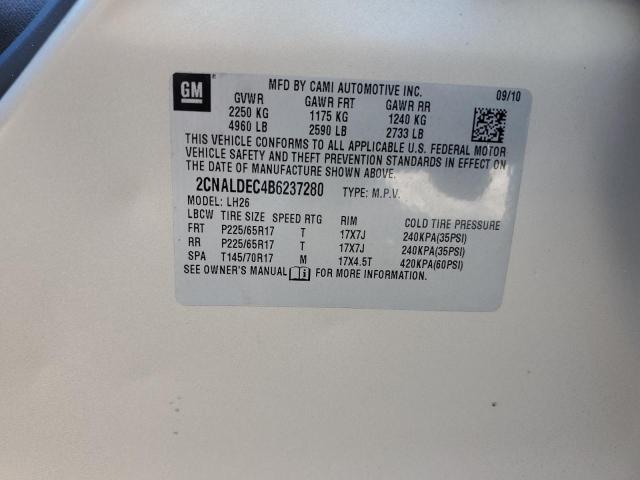 Photo 10 from auction – 2011 CHEVROLET EQUINOX LT with VIN 2CNALDEC4B6237280