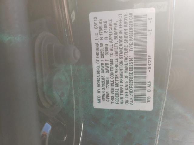 Photo 10 from auction – 2013 HONDA CIVIC EX with VIN 19XFB2F86DE025141