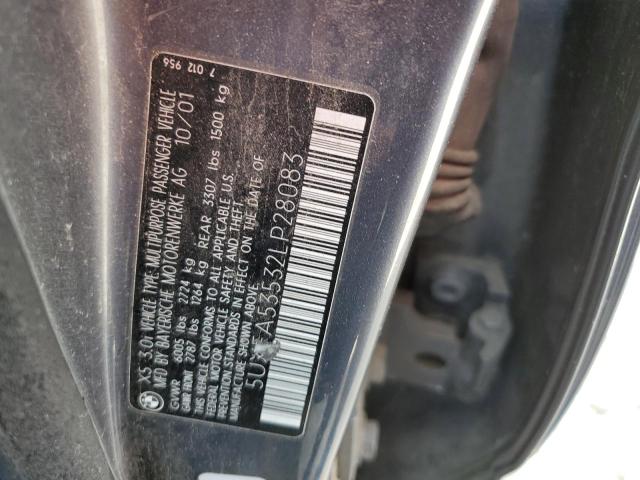 Photo 10 from auction – 2002 BMW X5 3.0I with VIN 5UXFA53532LP28083
