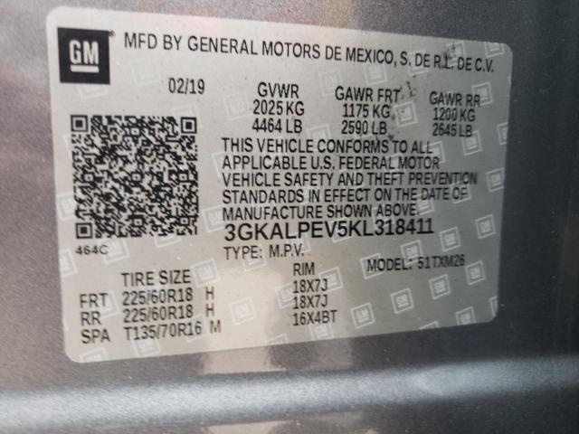 Photo 10 from auction – 2019 GMC TERRAIN SL with VIN 3GKALPEV5KL318411