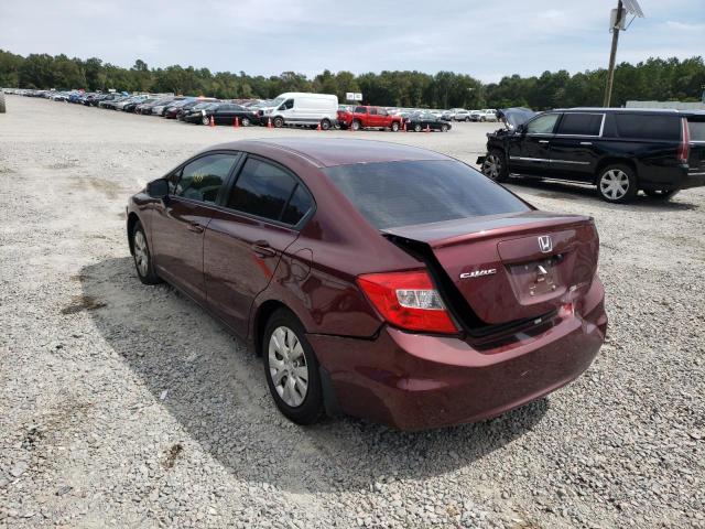 Photo 3 from auction – 2012 HONDA CIVIC LX with VIN 19XFB2F55CE030979