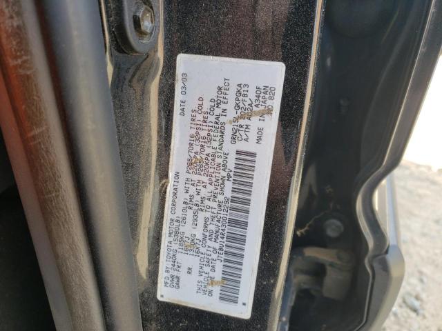 Photo 10 from auction – 2003 TOYOTA 4RUNNER SR with VIN JTEBU14R430012292
