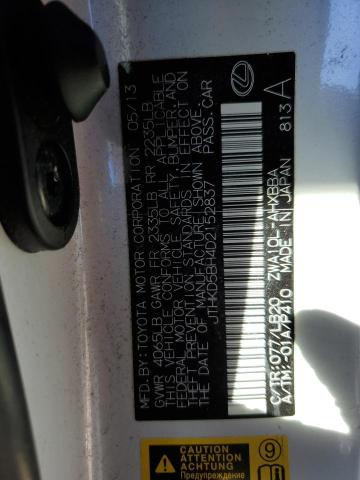 Photo 10 from auction – 2013 LEXUS CT 200 with VIN JTHKD5BH4D2152837