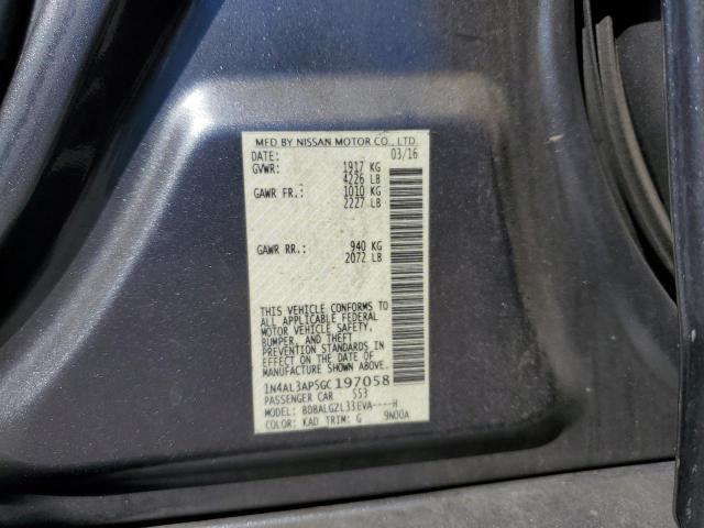 Photo 10 from auction – 2016 NISSAN ALTIMA 2.5 with VIN 1N4AL3AP5GC197058