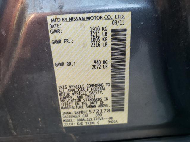 Photo 10 from auction – 2015 NISSAN ALTIMA 2.5 with VIN 1N4AL3AP8FC572178