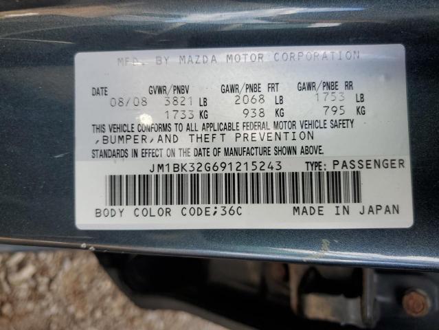 Photo 10 from auction – 2009 MAZDA 3 I with VIN JM1BK32G691215243