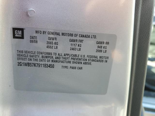 Photo 10 from auction – 2009 CHEVROLET IMPALA LS with VIN 2G1WB57K791183450