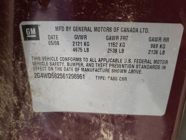 Photo 10 from auction – 2006 BUICK LACROSSE C with VIN 2G4WD582561298961