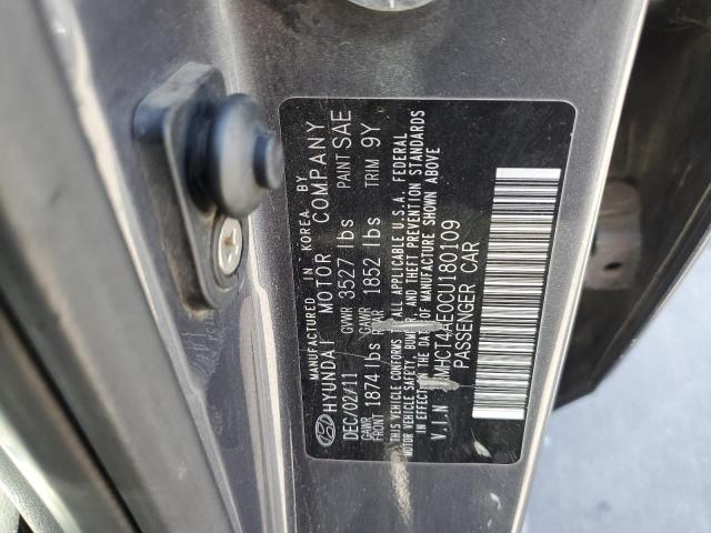 Photo 10 from auction – 2012 HYUNDAI ACCENT GLS with VIN KMHCT4AE0CU180109