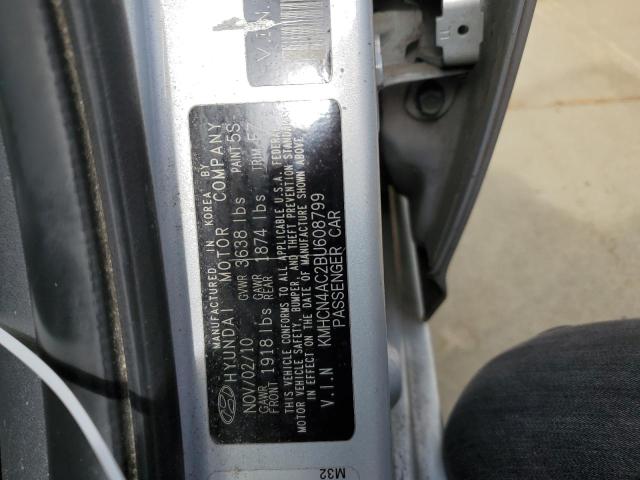 Photo 10 from auction – 2011 HYUNDAI ACCENT GLS with VIN KMHCN4AC2BU608799