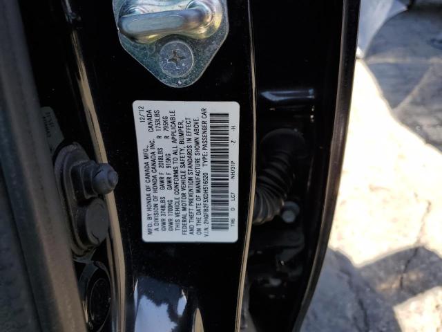 Photo 10 from auction – 2013 HONDA CIVIC LX with VIN 2HGFB2F5XDH516520