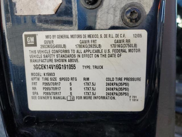 Photo 10 from auction – 2006 CHEVROLET SILVERADO with VIN 3GCEK14V16G191055