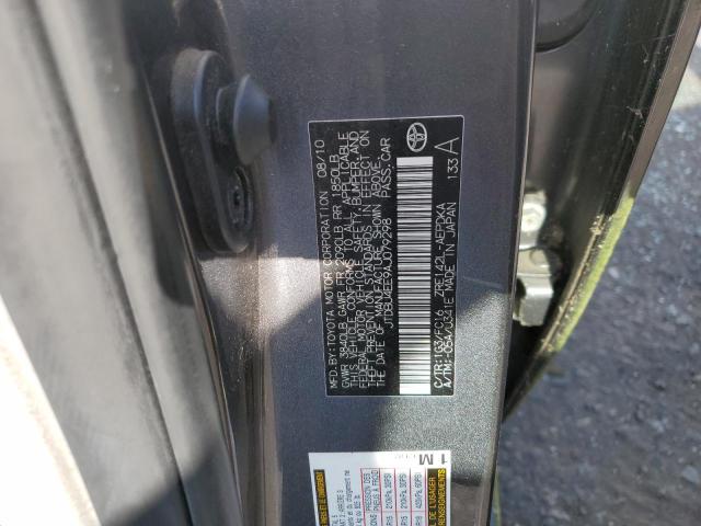 Photo 10 from auction – 2010 TOYOTA COROLLA with VIN JTDBU4EE9AJ079298
