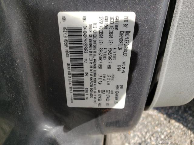 Photo 10 from auction – 2004 DODGE DURANGO SL with VIN 1D4HB48N74F223923