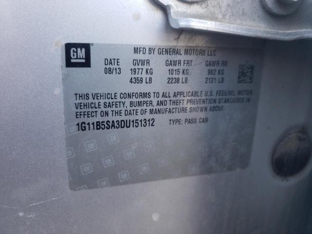 Photo 10 from auction – 2013 CHEVROLET MALIBU LS with VIN 1G11B5SA3DU151312