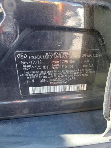 Photo 10 from auction – 2013 HYUNDAI SONATA GLS with VIN 5NPEB4AC3DH643466