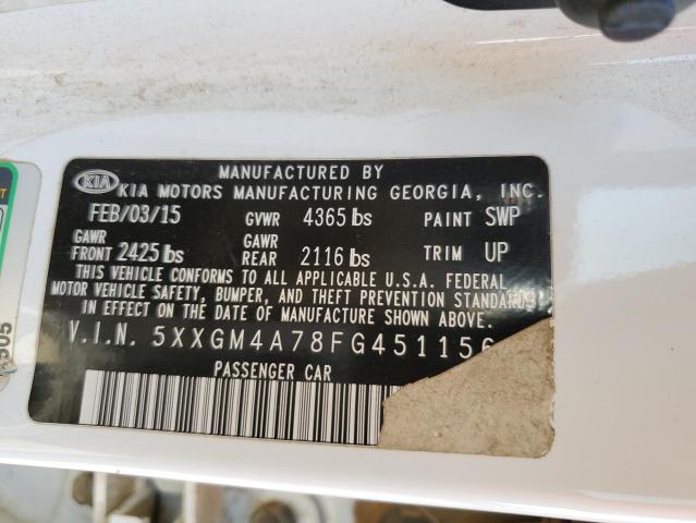 Photo 10 from auction – 2015 KIA OPTIMA LX with VIN 5XXGM4A78FG451156