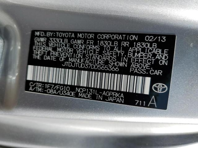 Photo 10 from auction – 2013 TOYOTA YARIS with VIN JTDJTUD37DD565366
