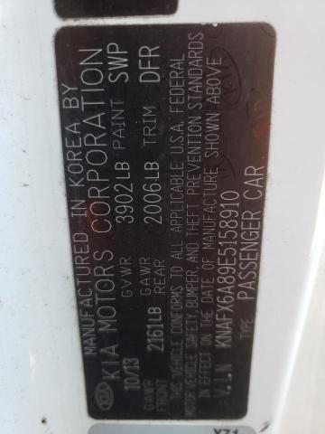 Photo 10 from auction – 2014 KIA FORTE EX with VIN KNAFX6A89E5158910