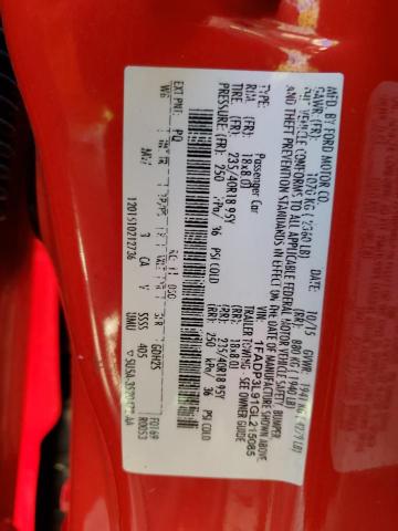 Photo 10 from auction – 2016 FORD FOCUS ST with VIN 1FADP3L91GL215085