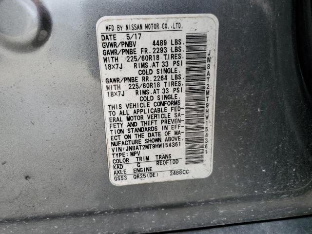 Photo 10 from auction – 2017 NISSAN ROGUE S with VIN JN8AT2MT9HW154361