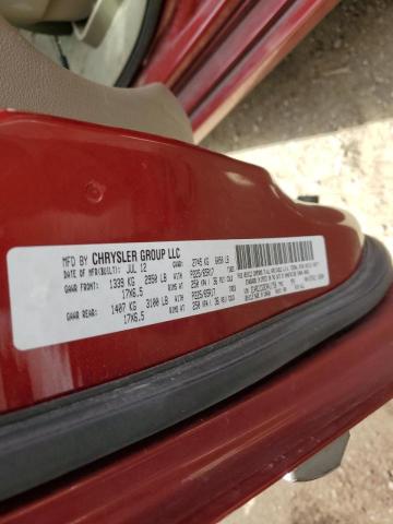 Photo 10 from auction – 2012 CHRYSLER TOWN & COU with VIN 2C4RC1CG9CR411758