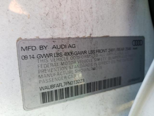 Photo 10 from auction – 2015 AUDI A4 PREMIUM with VIN WAUBFAFL7FN013223