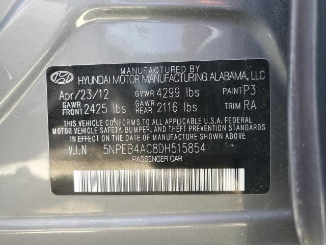 Photo 10 from auction – 2013 HYUNDAI SONATA GLS with VIN 5NPEB4AC8DH515854