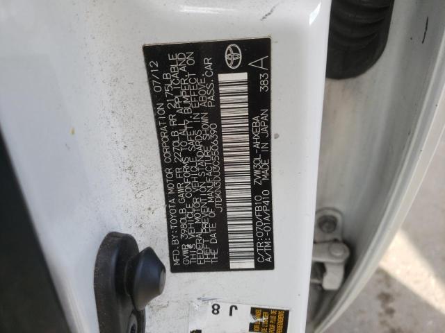 Photo 10 from auction – 2012 TOYOTA PRIUS with VIN JTDKN3DU3C5506390