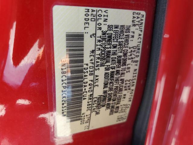 Photo 10 from auction – 2012 NISSAN VERSA S with VIN 3N1BC1CP3CK265168