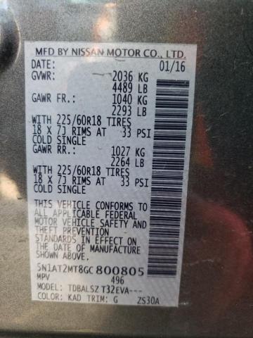 Photo 10 from auction – 2016 NISSAN ROGUE S with VIN 5N1AT2MT8GC800805