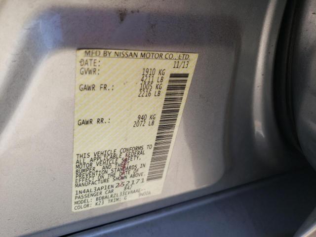 Photo 10 from auction – 2014 NISSAN ALTIMA 2.5 with VIN 1N4AL3AP1EN252171