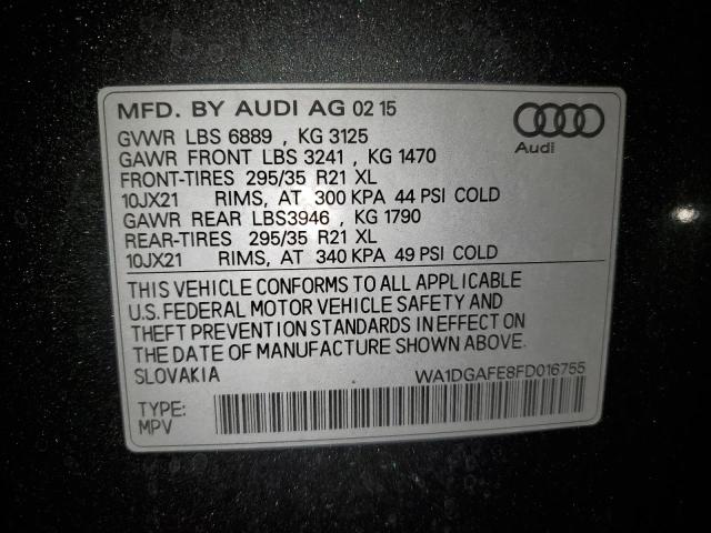 Photo 10 from auction – 2015 AUDI Q7 PRESTIG with VIN WA1DGAFE8FD016755