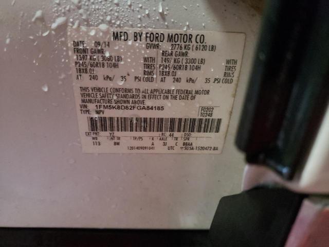 Photo 10 from auction – 2015 FORD EXPLORER X with VIN 1FM5K8D82FGA84185