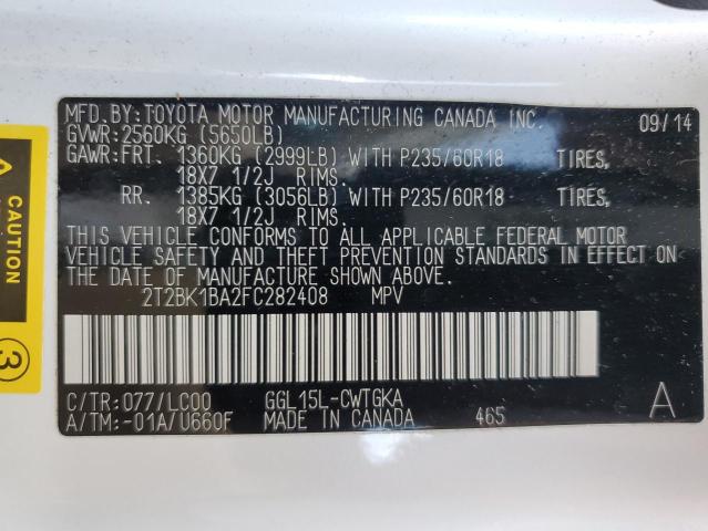 Photo 10 from auction – 2015 LEXUS RX 350 BAS with VIN 2T2BK1BA2FC282408