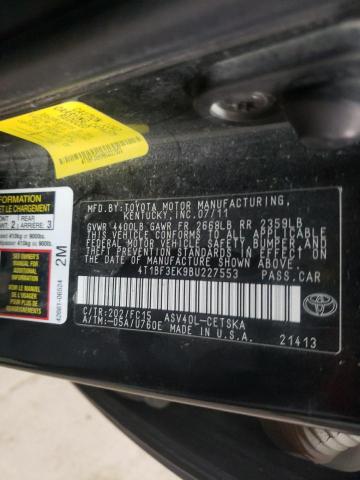 Photo 10 from auction – 2011 TOYOTA CAMRY BASE with VIN 4T1BF3EK9BU227553