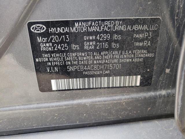 Photo 10 from auction – 2013 HYUNDAI SONATA GLS with VIN 5NPEB4AC8DH715701