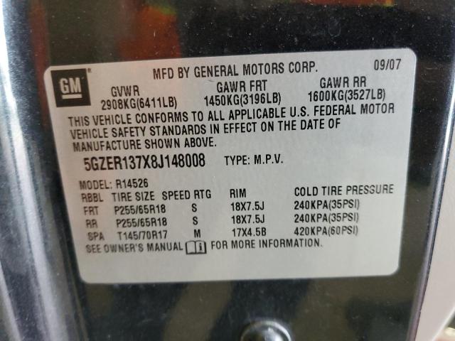 Photo 10 from auction – 2008 SATURN OUTLOOK XE with VIN 5GZER137X8J148008