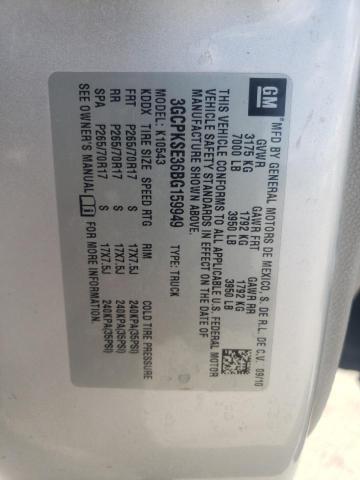 Photo 10 from auction – 2011 CHEVROLET SILVERADO with VIN 3GCPKSE36BG159949