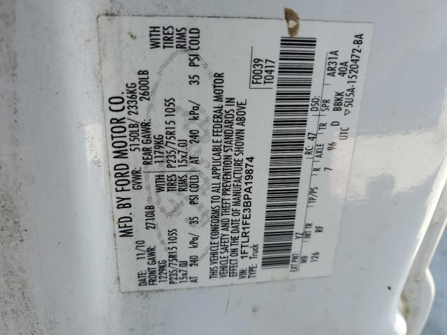 Photo 10 from auction – 2011 FORD RANGER SUP with VIN 1FTLR1FE3BPA19874