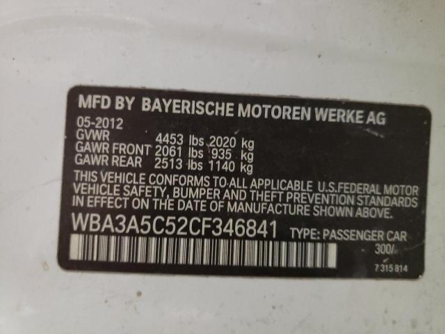 Photo 10 from auction – 2012 BMW 328 I with VIN WBA3A5C52CF346841