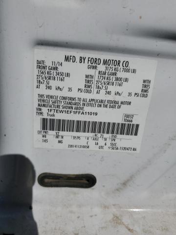 Photo 10 from auction – 2015 FORD F150 SUPER with VIN 1FTEW1EF1FFA11019
