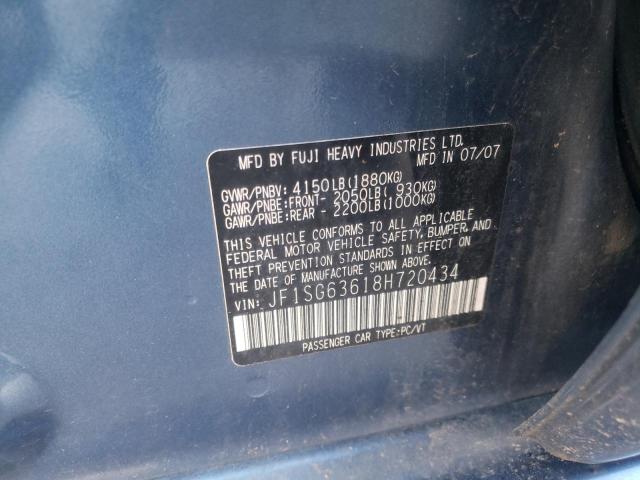 Photo 10 from auction – 2008 SUBARU FORESTER 2 with VIN JF1SG63618H720434