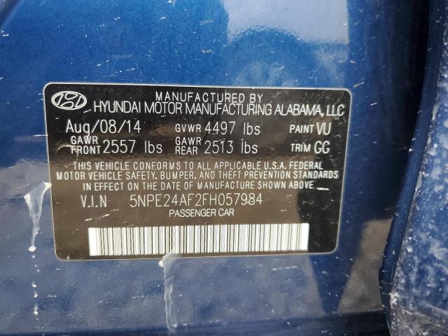 Photo 10 from auction – 2015 HYUNDAI SONATA SE with VIN 5NPE24AF2FH057984