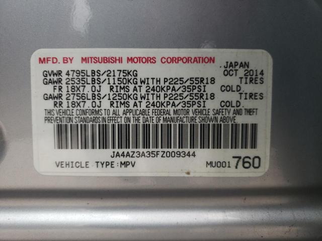 Photo 10 from auction – 2015 MITSUBISHI OUTLANDER with VIN JA4AZ3A35FZ009344